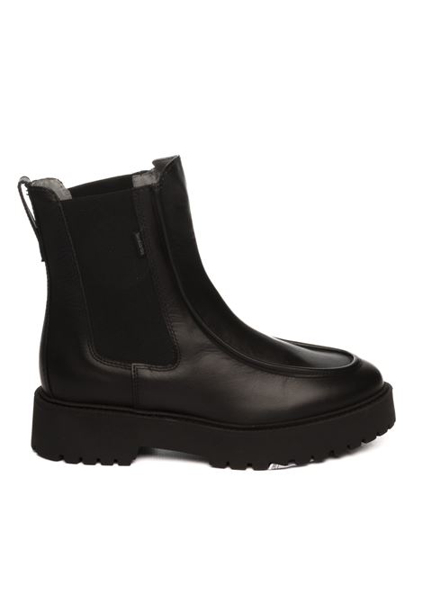 Black leather chelsea boot NERO GIARDINI | 411392GUANTO-100